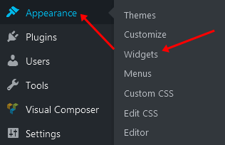 wordpress widgets option