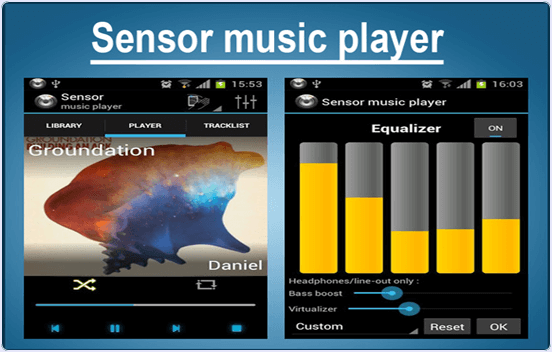 android Sensor Music player