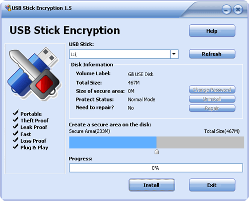 secure stick usb encryption software