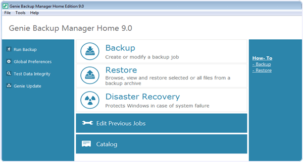 Genie Backup Home 9.0 PC Software