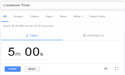 Google Countdown Timer