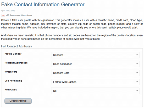 Fake ID generator