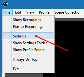 obs setting option