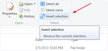 windows invert selection