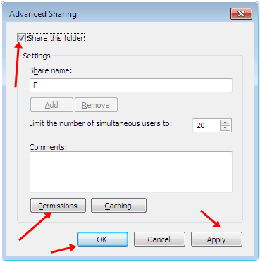 Advanced sharing window