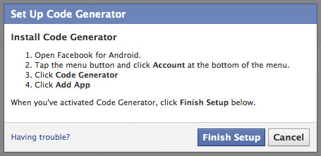 code generator facebook android