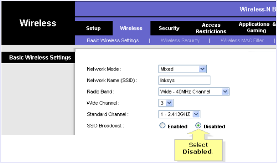 hide ssid