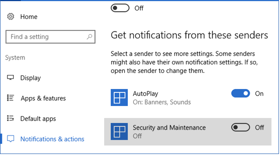 windows security notifications