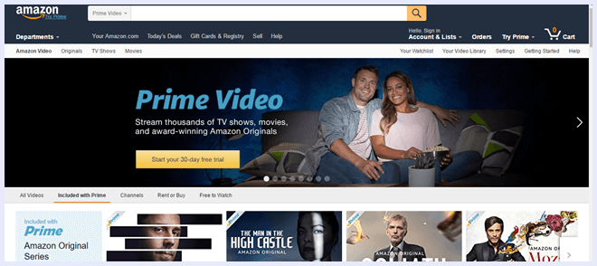 amazon prime instant video