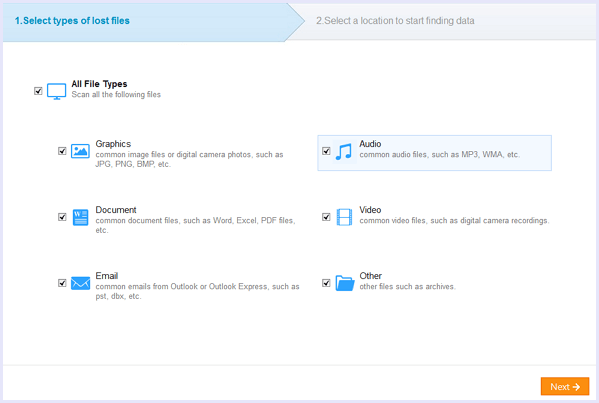 easeus recover sd card data select files