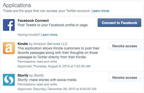 twitter 3rd party app access security