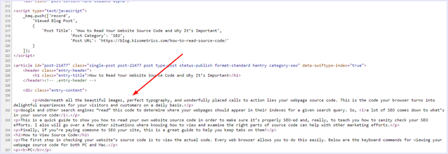 view html code to copy text