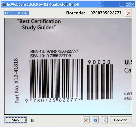 bcwebcam barcode scanner