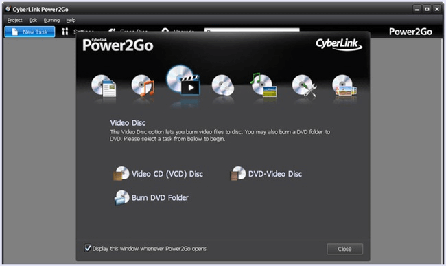 power2go dvd burner