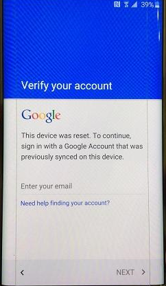 reset android phone locked with google account