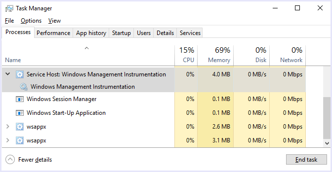 windows taskbar management processes