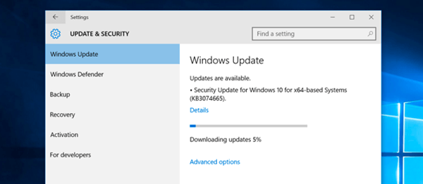 update windows