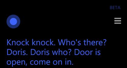 cortana knock knock