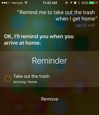 siri set reminder