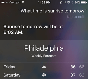 siri weather